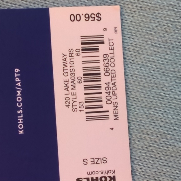 Apt. 9 Blue Merino Wool V-Neck Sweater Men's - Picture 5 of 6